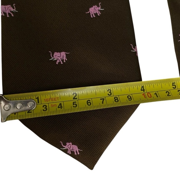 Trimingham’s Bermuda Pinup Peek-a-Boo Vintage Tie Pink Elephants Retro - Picture 4 of 5